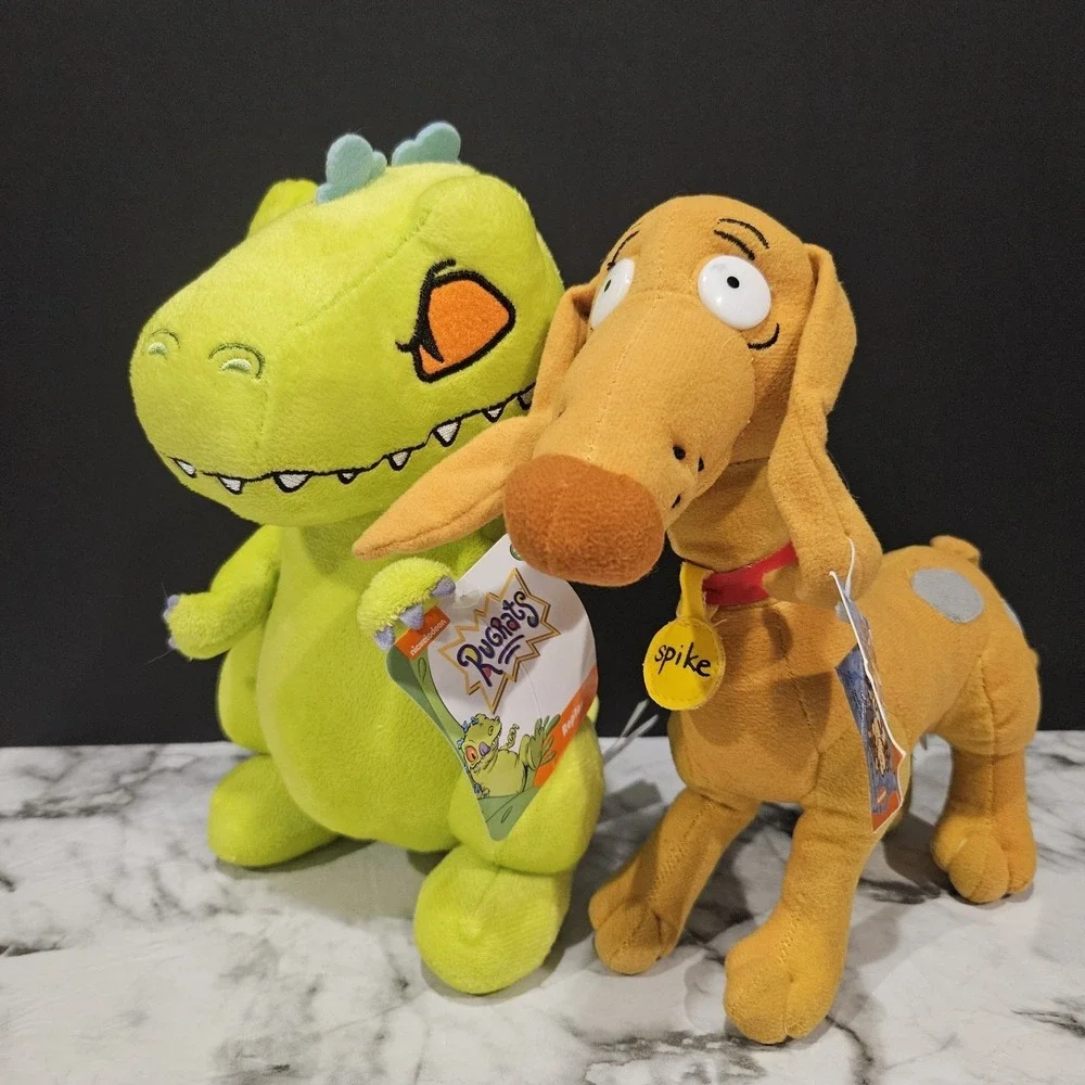 Rugrats Spike 2000 Vintage Plush & Reptar Plush‎ Bundle Nickelodeon Set